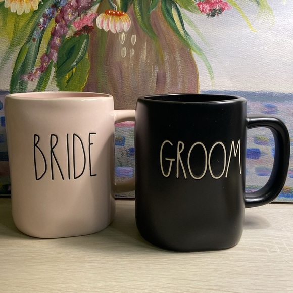 RAE DUNN GROOM/BRIDE MUGS - Picture 2 of 4